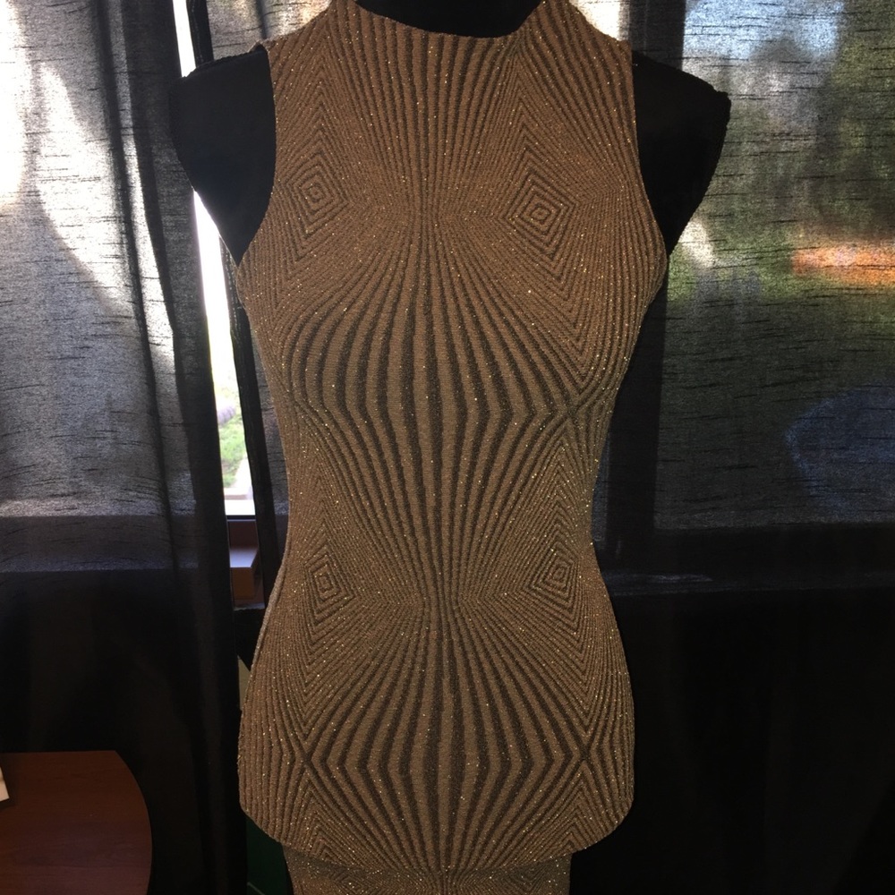 Glittery gold dress